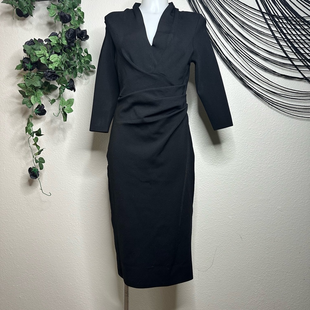 Express Black Asymmetrical Sheath Dress